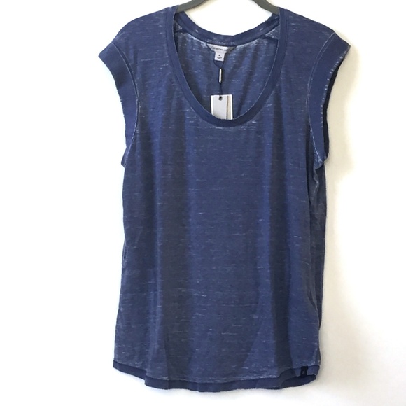 Calvin Klein Jeans Tops - Calvin Klein Jeans Burnished Tee w/Cuffed-Sleeves